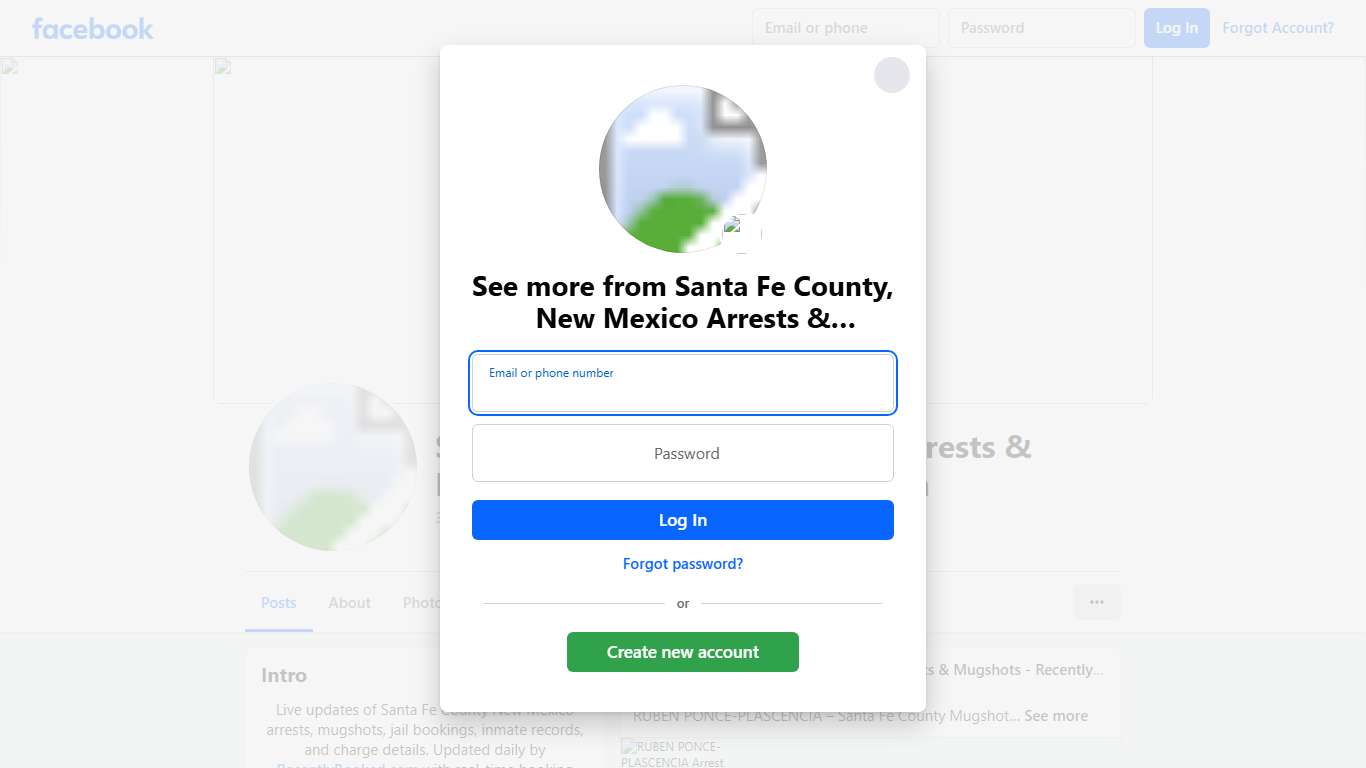 Santa Fe County, New Mexico Arrests & Mugshots - RecentlyBooked.com Facebook