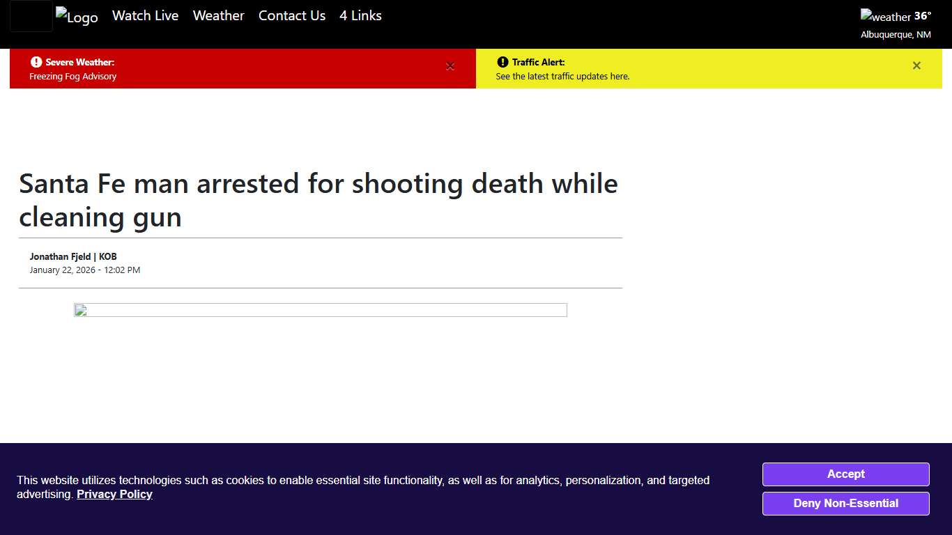 Santa Fe man arrested for shooting death while cleaning gun - KOB.com